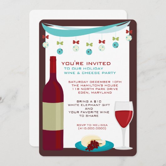 Party Einladungen (Vorne/Hinten)