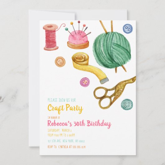 Party Einladungen (Vorderseite)