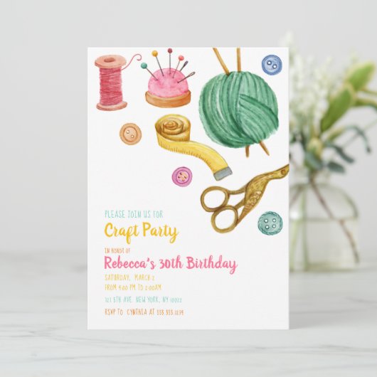 Party Einladungen (Stehend Vorderseite)