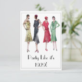 Party Einladungen 1929 (Stehend Vorderseite)