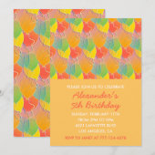 Party Einladungen 5. Ballons für moderne Kinder (Vorne/Hinten)