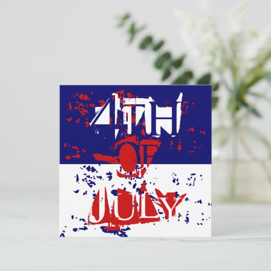 Party Einladungen am 4. Juli (Stehend Vorderseite)