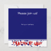 Party Einladungen am 4. Juli (Rückseite)