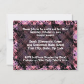 Party Einladungen am rosa und schwarzen Schädelher (Rückseite)