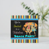 Party Einladungen am Strand (Stehend Vorderseite)