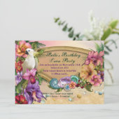 Party Einladungen am Strand und Luau (Stehend Vorderseite)