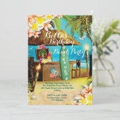 Party Einladungen am Strand und Luau (Stehend Vorderseite)