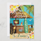 Party Einladungen am Strand und Luau (Rückseite)