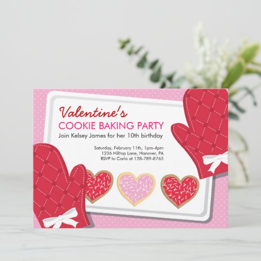 Party Einladungen am Valentinstag (Stehend Vorderseite)