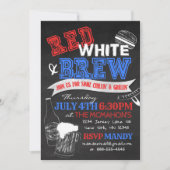 Party Einladungen aus rotem weißem Bauch (Vorderseite)