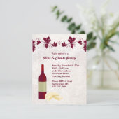 Party Einladungen aus Wein und Käse (Stehend Vorderseite)