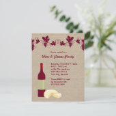 Party Einladungen aus Wein und Käse (Stehend Vorderseite)