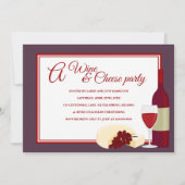 Party Einladungen aus Wein und Käse (Vorderseite)