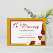 Party Einladungen aus Wein und Käse (Stehend Vorderseite)