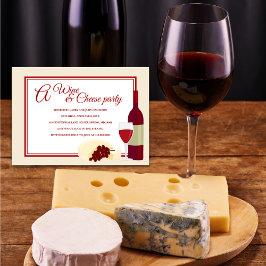 Party Einladungen aus Wein und Käse
