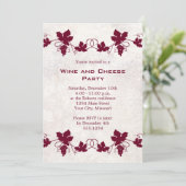 Party Einladungen aus Wein und Käse (Stehend Vorderseite)