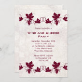 Party Einladungen aus Wein und Käse (Vorne/Hinten)