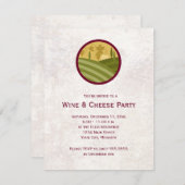 Party Einladungen aus Wein und Käse (Vorne/Hinten)