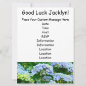 Party Einladungen Blauer Hydrangeas (Rückseite)