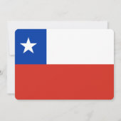 Party: Einladungen: Chile: Chilenische Flagge Einladung (Rückseite)