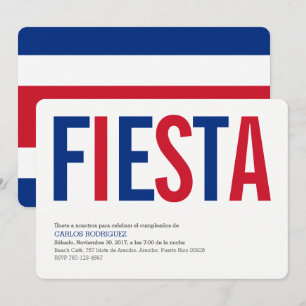 Party: Einladungen: Costa Rica: Costa Rican Flagge Einladung
