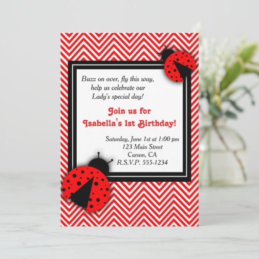 Party Einladungen Damen-Bug (Stehend Vorderseite)