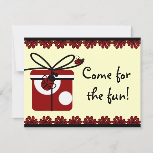 Party Einladungen Damen-Bug Birthday (Vorderseite)