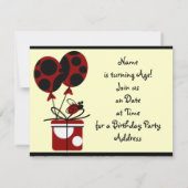 Party Einladungen Damen-Bug Birthday (Rückseite)
