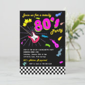 Party Einladungen der 80er Jahre (Stehend Vorderseite)