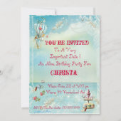 Party Einladungen der Alice im Wunderland (Rückseite)