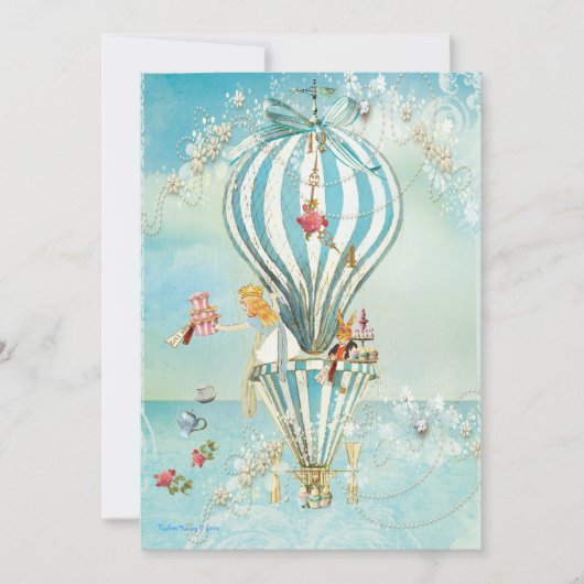 Party Einladungen der Alice im Wunderland (Vorderseite)