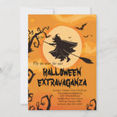 Party Einladungen der Fliegenden Hexenkraut (Vorderseite)