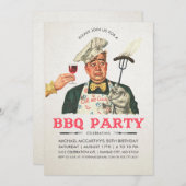 Party Einladungen der GRILLEN| Geburtstag| Vintag (Vorne/Hinten)
