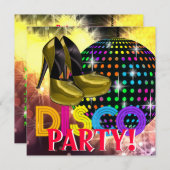 Party Einladungen der High Heel Shoes Disco (Vorne/Hinten)