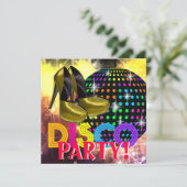 Party Einladungen der High Heel Shoes Disco (Stehend Vorderseite)