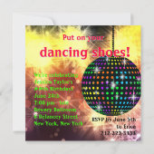 Party Einladungen der High Heel Shoes Disco (Rückseite)