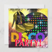 Party Einladungen der High Heel Shoes Disco (Vorderseite)