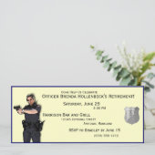 Party Einladungen der Polizeifrau für die zollrech (Stehend Vorderseite)