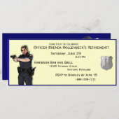 Party Einladungen der Polizeifrau für die zollrech (Vorne/Hinten)