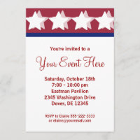 Party Einladungen der Roten Sterne-Kampagne