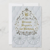 Party Einladungen der Royal Croriage (White Gold) (Vorderseite)