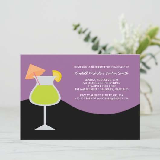 Party Einladungen der Verbindungsparty oder des Co (Stehend Vorderseite)