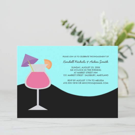 Party Einladungen der Verbindungsparty oder des Co (Stehend Vorderseite)