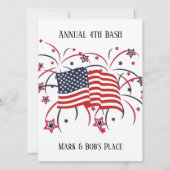 Party Einladungen des Amerikanischen Unabhängigkei (Rückseite)