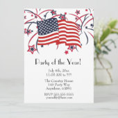 Party Einladungen des Amerikanischen Unabhängigkei (Stehend Vorderseite)