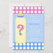Party Einladungen des Geschlechts Babyflasche (Vorderseite)