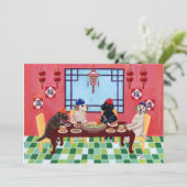 Party Einladungen des Labrador Chinesisches Restau (Stehend Vorderseite)