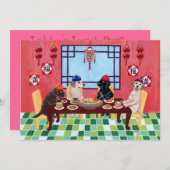 Party Einladungen des Labrador Chinesisches Restau (Vorne/Hinten)