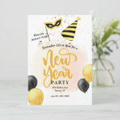 Party Einladungen des neuen Jahres (Stehend Vorderseite)
