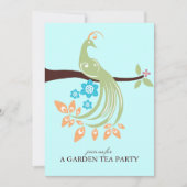 Party Einladungen des Pfauengartens (Vorderseite)